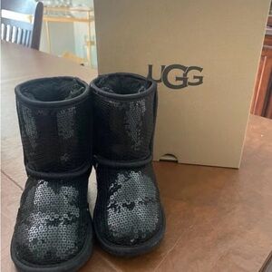 UGG Kids Sparkly Black Boots